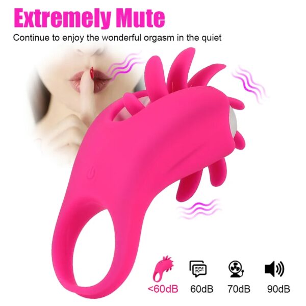 RECHARGEABLE ROTATING VIBRATING RING FOR MALE PENIS - Image 2